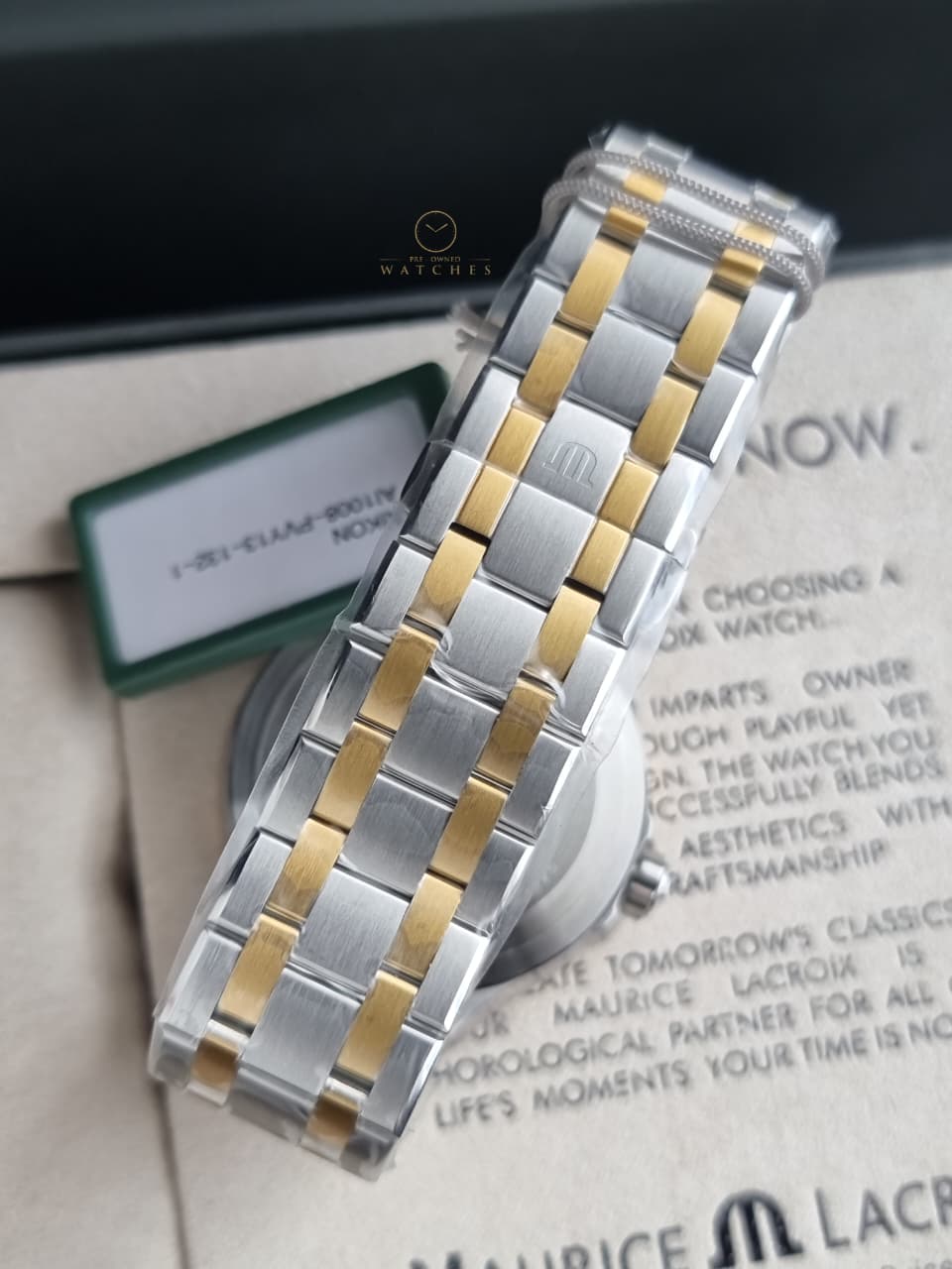 Maurice Lacroix Aikon Quartz Silver colored Yellow gold toned steel AI1008-PVY13-132-1