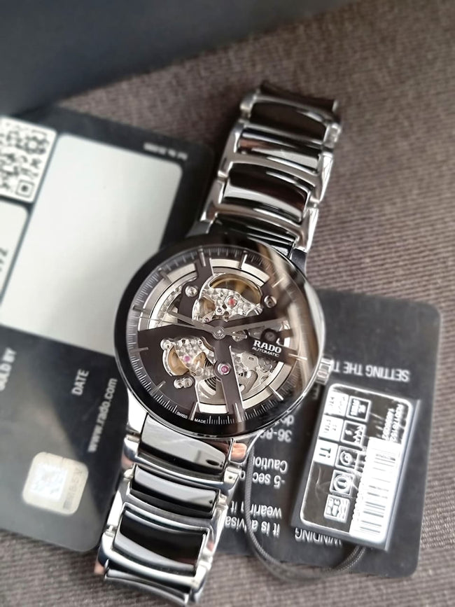 RADO Centrix Black Skeleton Dial Men's Watch Item No. R30178152 Hover Image