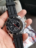 Guess Men’s Quartz Black Silicone Strap Black Dial 46mm Watch W0798G1