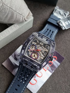Guess Men’s Quartz Navy Blue Silicone Strap Navy Blue Dial 44mm Watch GW0499G1