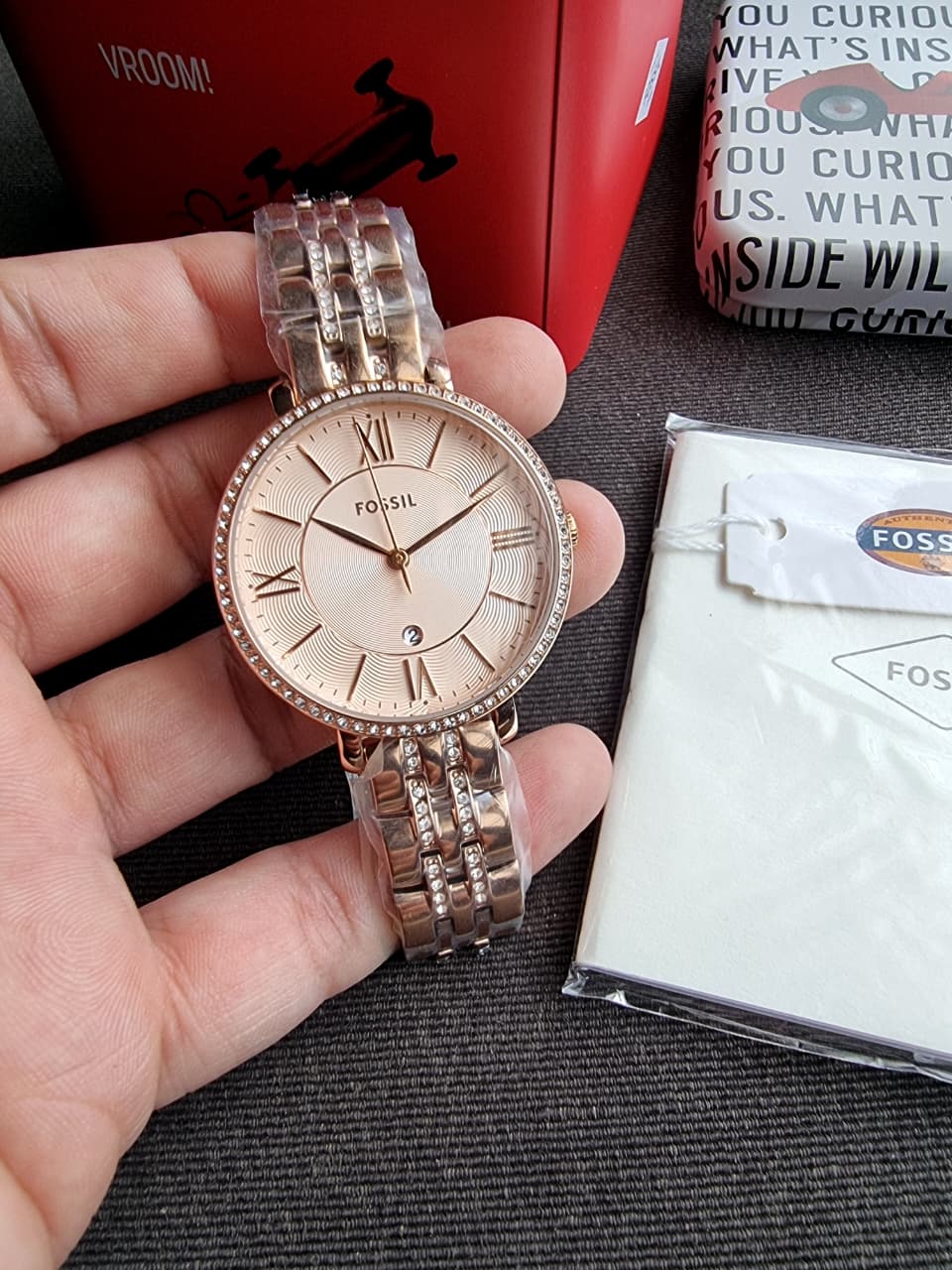 Fossil Women’s Quartz Stainless Steel Rose Gold Dial 36mm Watch ES3546