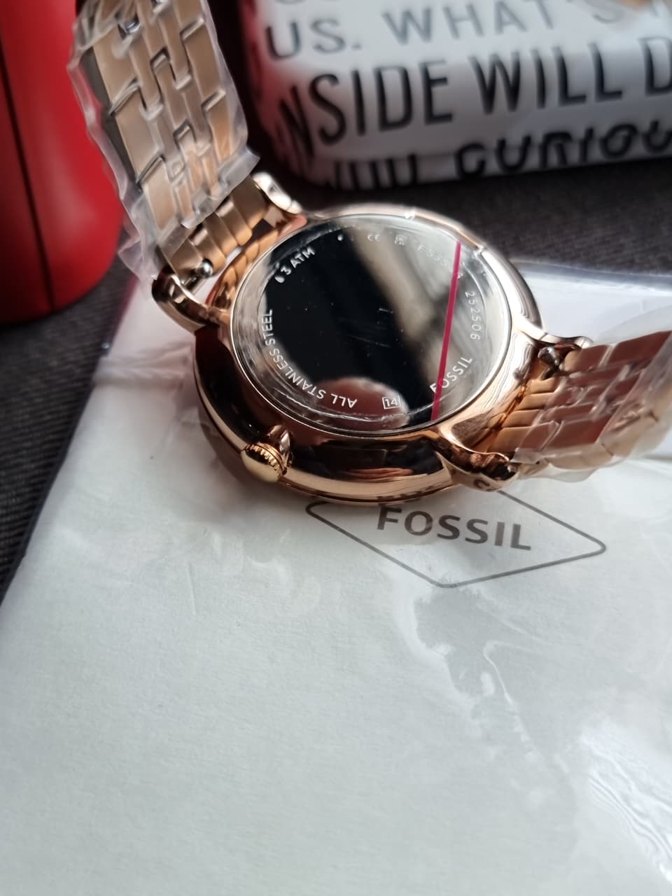 Fossil Women’s Quartz Stainless Steel Rose Gold Dial 36mm Watch ES3546