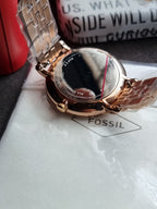 Fossil Women’s Quartz Stainless Steel Rose Gold Dial 36mm Watch ES3546