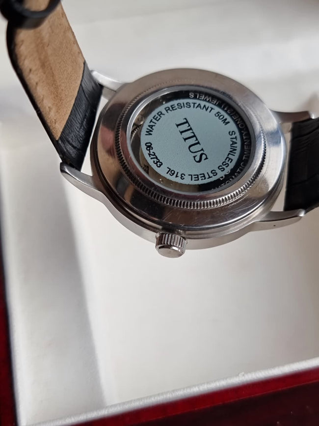 Titus Gents Watch 38mm Black Dial Automatic Watch Main Image