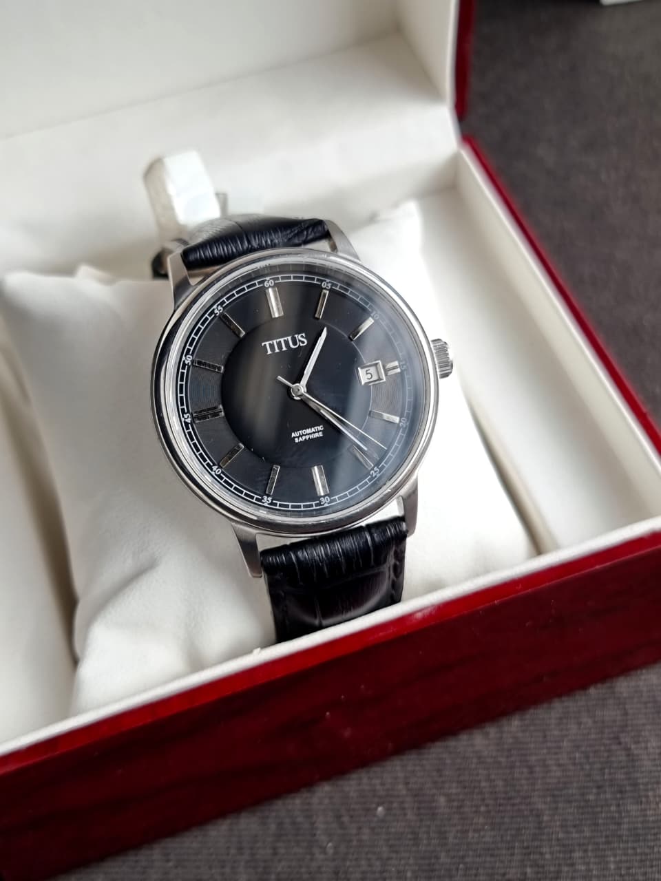 Titus Gents Watch 38mm Black Dial Automatic Watch