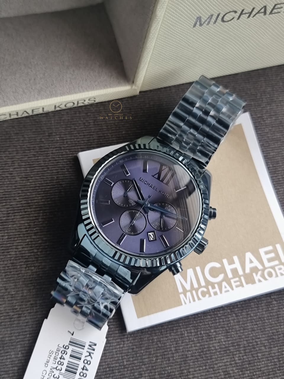Michael Kors Men’s Quartz Stainless Steel Blue Dial 44mm Watch MK8480