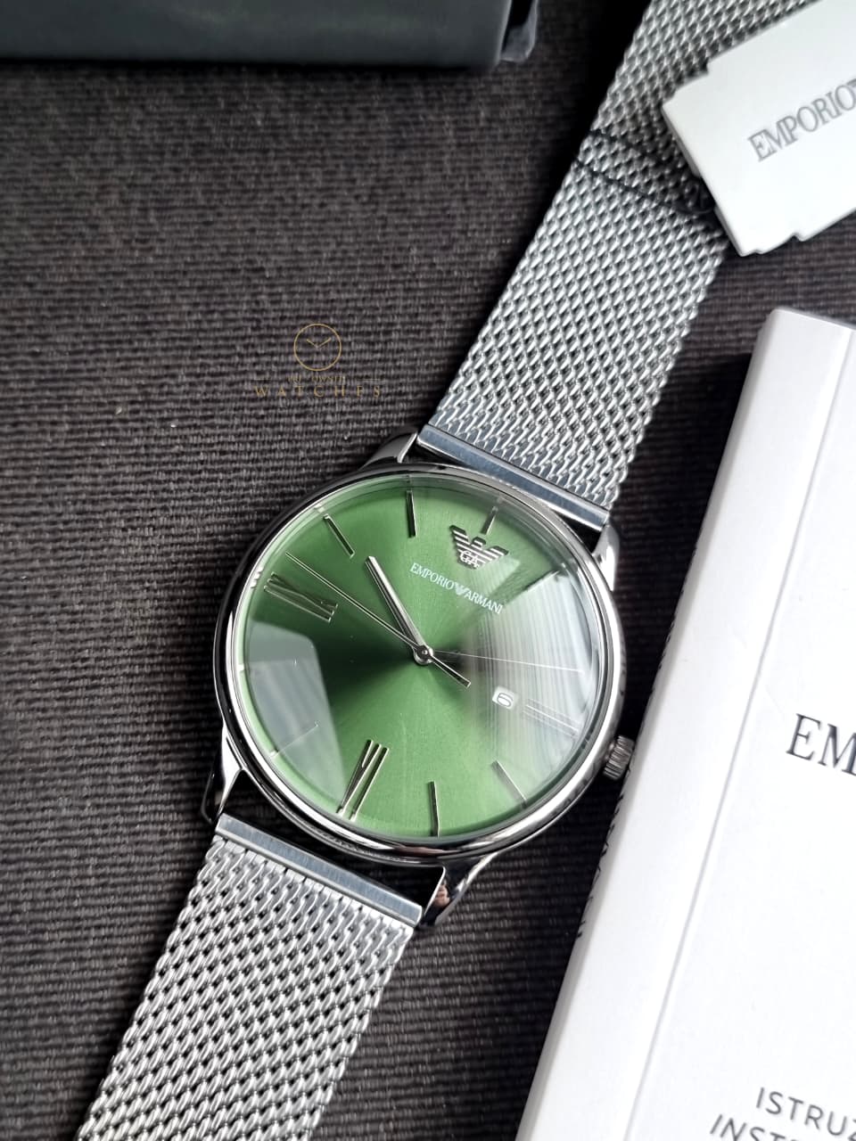 EMPORIO ARMANI Minimalist Quartz Green Dial Men's Watch Item No. AR11578