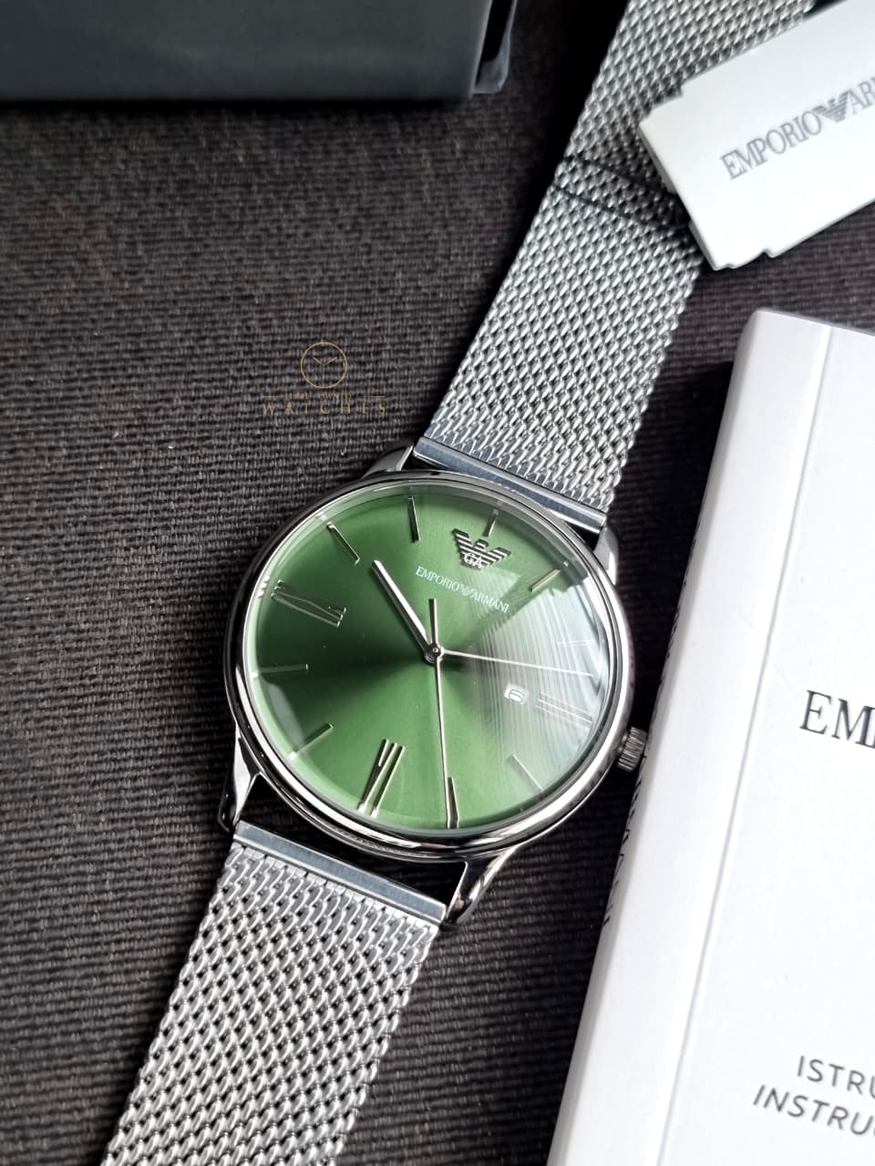 EMPORIO ARMANI Minimalist Quartz Green Dial Men's Watch Item No. AR11578