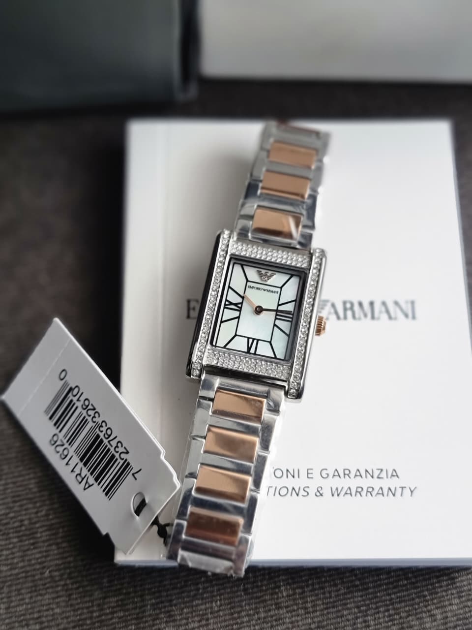 Emporio Armani Two-Hand Rectangular Women's Watch AR11626