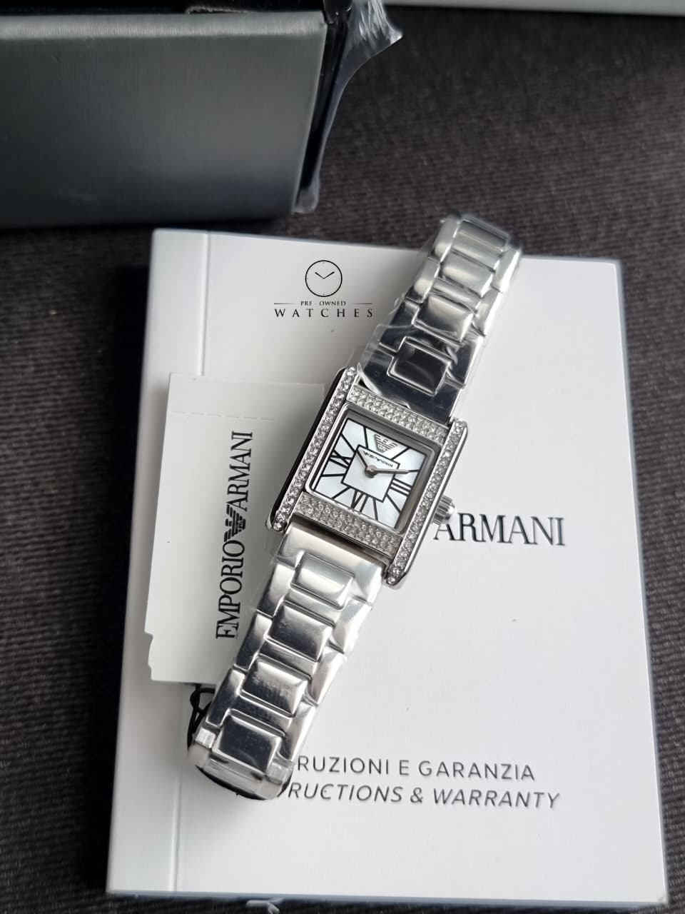 ARMANI Genni Quartz Crystal Mother of Pearl Dial Ladies Watch Item No. AR11662