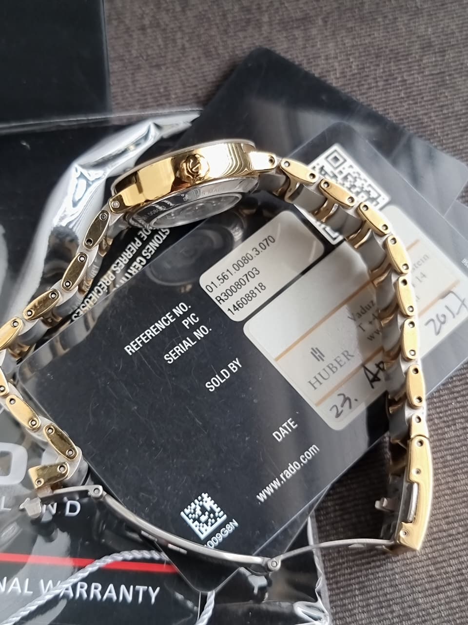 Rado Centrix Swiss Special Cream Dial Two Tone Ladies Watch R30080703