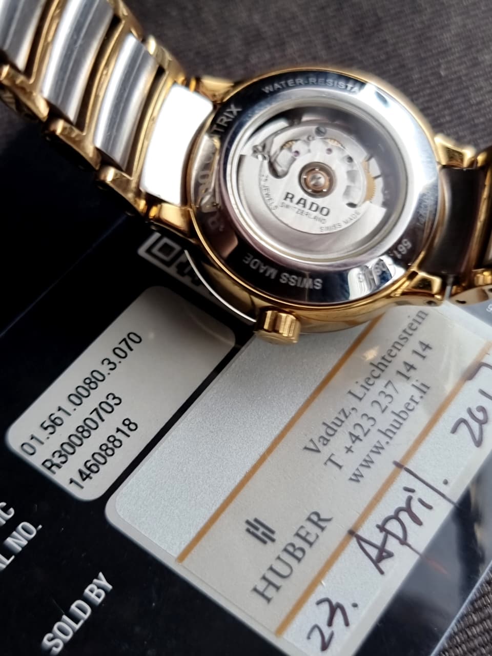Rado Centrix Swiss Special Cream Dial Two Tone Ladies Watch R30080703