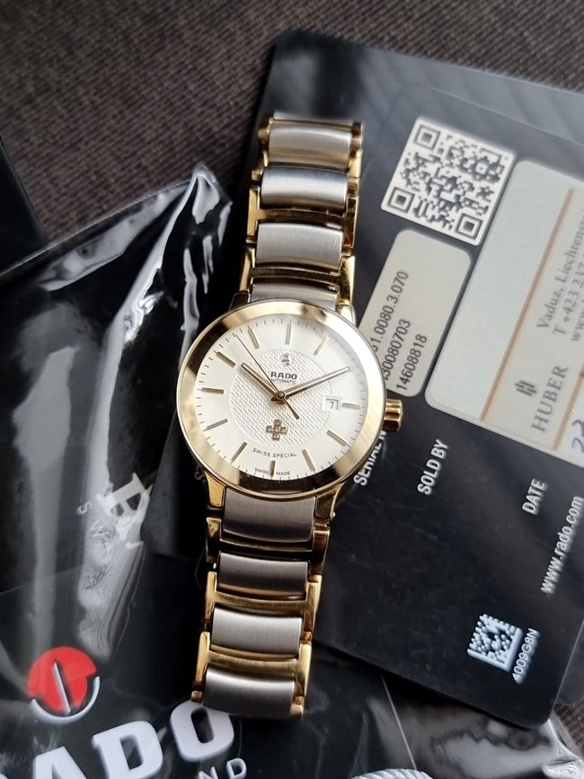 Rado Centrix Swiss Special Cream Dial Two Tone Ladies Watch R30080703 Hover Image