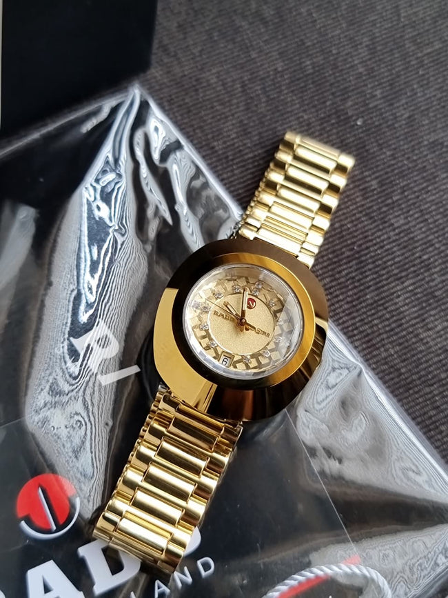 Rado Diastar Ladies Watch Golden Casing Golden Chain Automatic Watch Hover Image