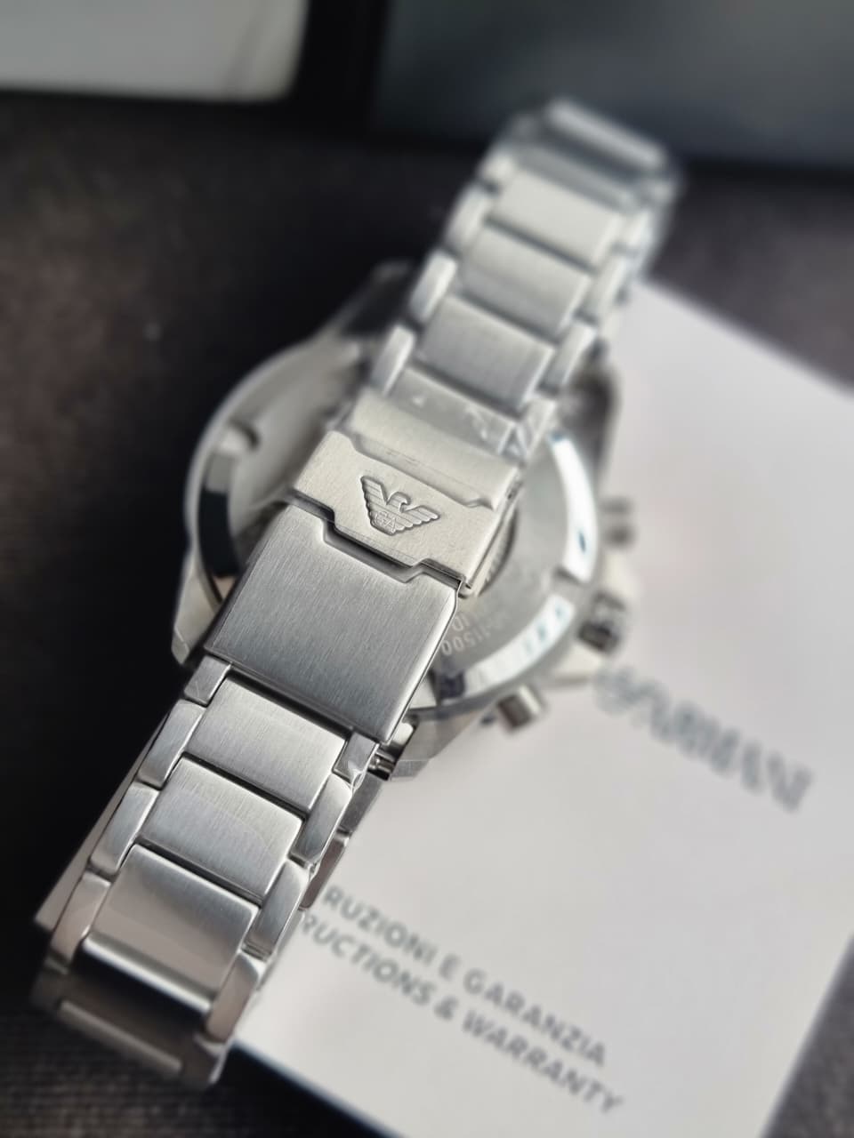 Emporio Armani Men’s Quartz Silver Stainless Steel Green Dial 43mm Watch AR11500