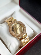 Marc Jacobs Ladies Marci Crystal Gold Watch mbm3191