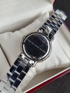 Marc Jacobs Ladies Marci Crystal Silver Watch mbm3190