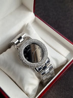 Marc Jacobs Ladies Marci Crystal Silver Watch mbm3190