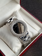 Marc Jacobs Ladies Marci Crystal Silver Watch mbm3190