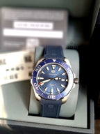 Tag Heuer Aquaracer Blue Rubber Blue Dial Quartz Watch for Gents - WAY111CFT6155