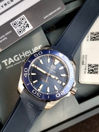 Tag Heuer Aquaracer Blue Rubber Blue Dial Quartz Watch for Gents - WAY111CFT6155