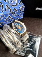 JUST CAVALLI  Signature Snake Quartz Blue Dial Women's Watch SKU: JC1L228M007