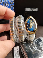 JUST CAVALLI  Signature Snake Quartz Blue Dial Women's Watch SKU: JC1L228M007