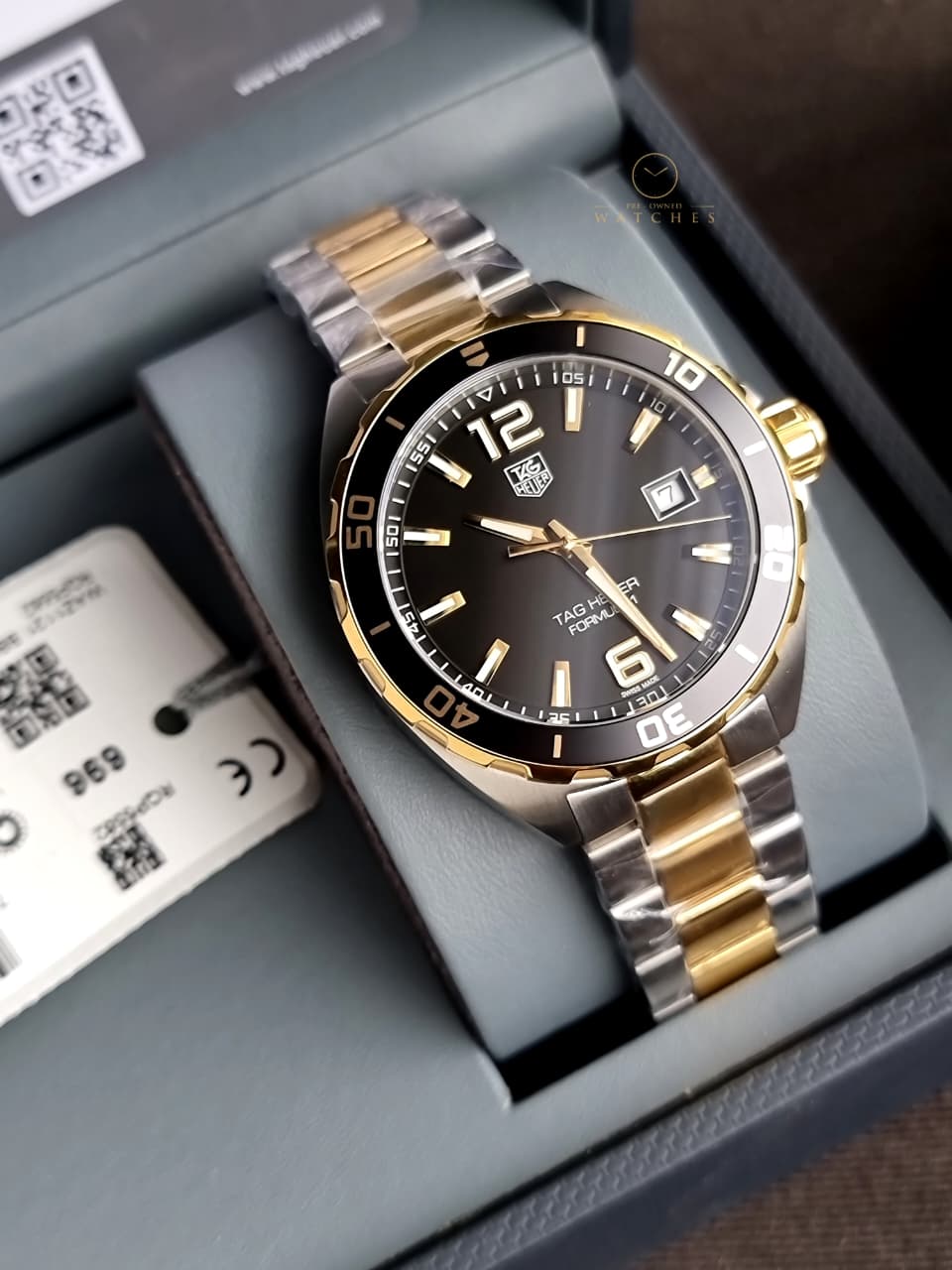 Tag Heuer Formula 1 Two-tone Stainless Steel Black Dial Quartz Watch for Gents - WAZ1121BB0879
