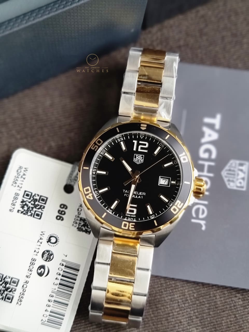 Tag Heuer Formula 1 Two-tone Stainless Steel Black Dial Quartz Watch for Gents - WAZ1121BB0879