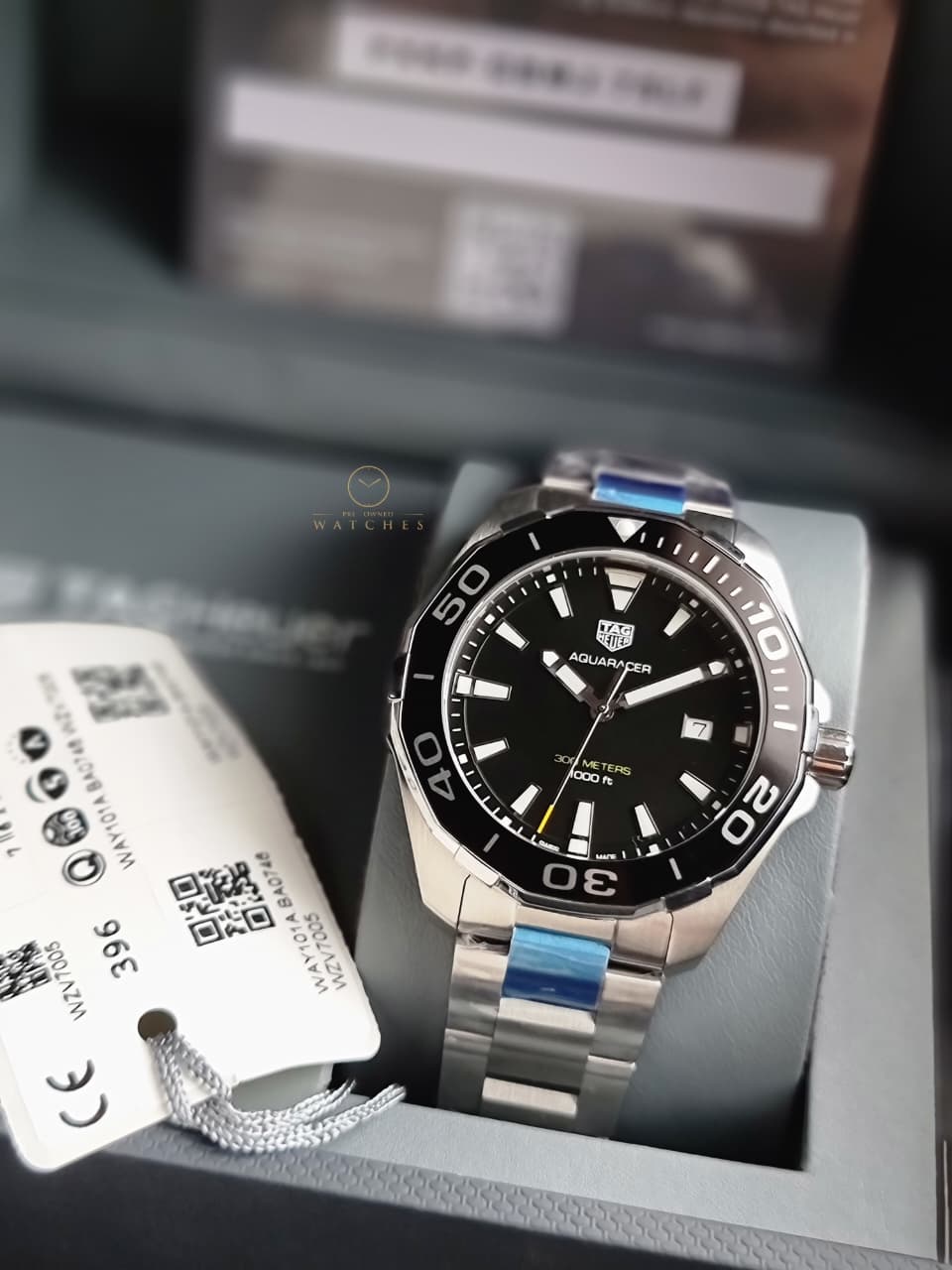 TAG HEUER AQUARACER Quartz, 43 mm, Steel WAY101A.BA0746