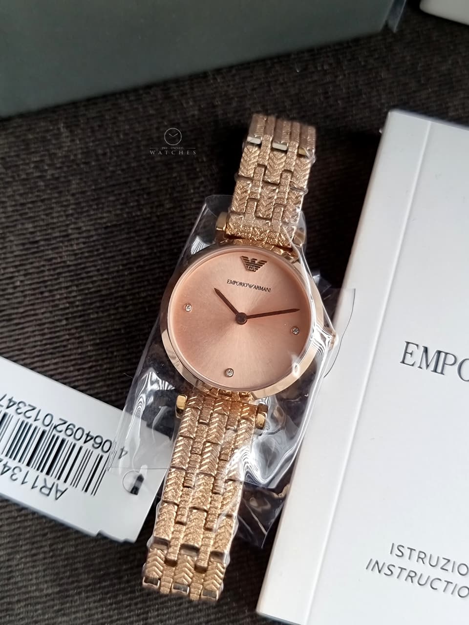 Emporio Armani Women’s Quartz Rose Gold Stainless Steel Rose Gold Dial 28mm Watch AR11342