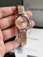 Emporio Armani Women’s Quartz Rose Gold Stainless Steel Rose Gold Dial 28mm Watch AR11342