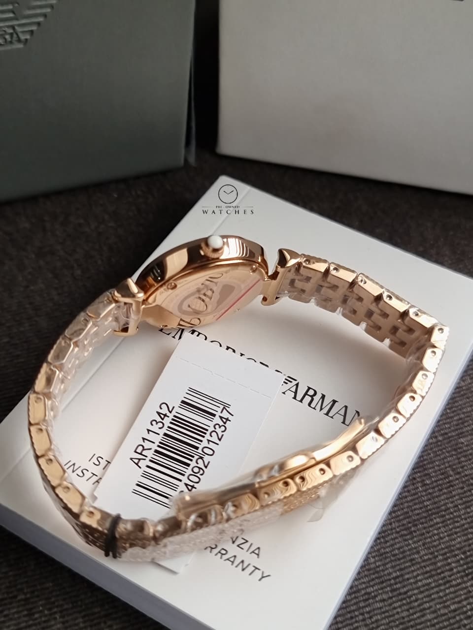 Emporio Armani Women’s Quartz Rose Gold Stainless Steel Rose Gold Dial 28mm Watch AR11342