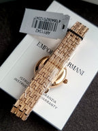 Emporio Armani Women’s Quartz Rose Gold Stainless Steel Rose Gold Dial 28mm Watch AR11342