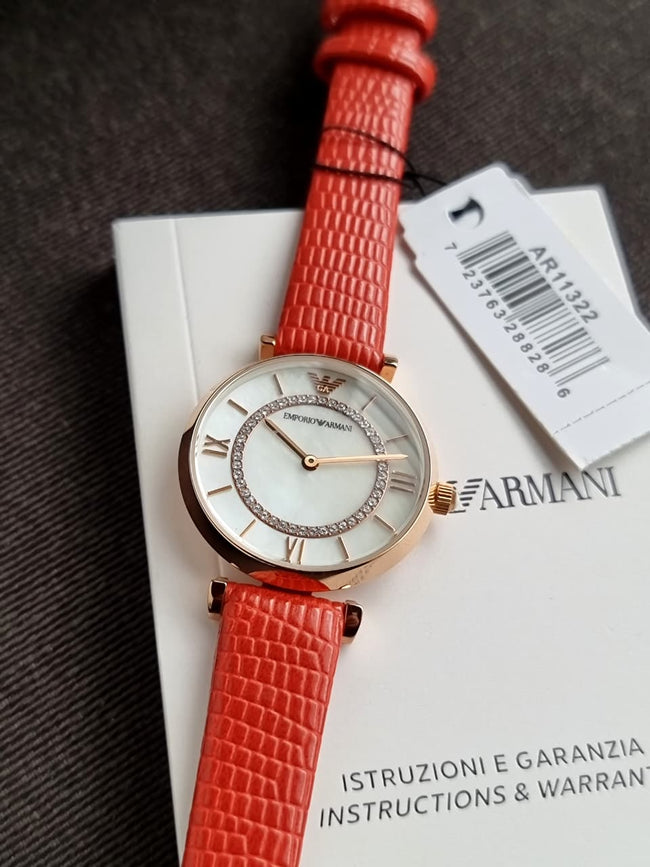 EMPORIO ARMANI Gianni T-Bar Quartz Ladies Watch Item No. AR11322 Hover Image