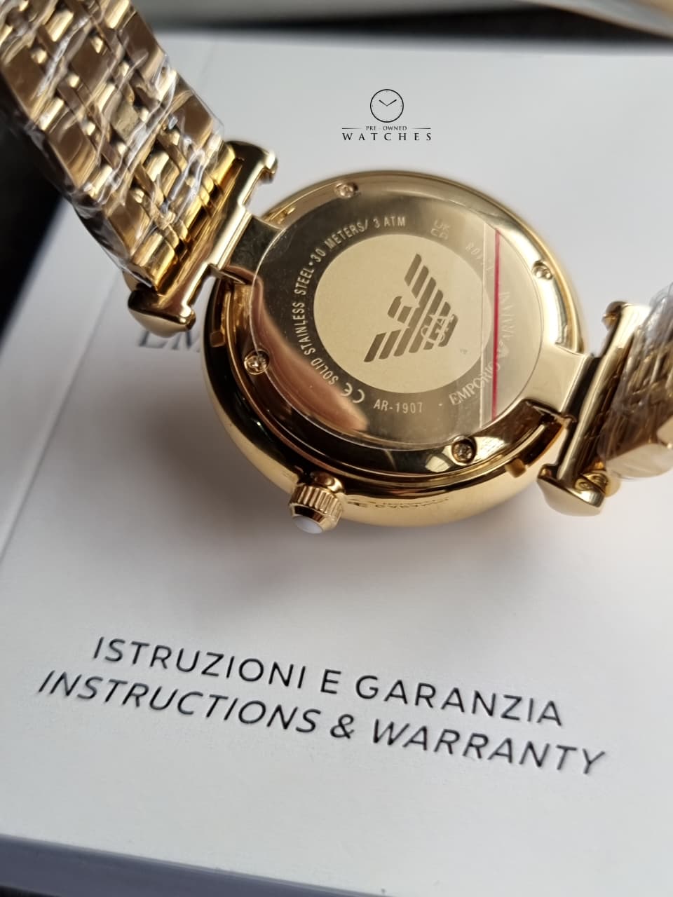 Emporio Armani Women’s Analog Stainless Steel Mother of Pearl Dial 32mm Watch AR1907