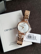 Emporio Armani Women’s Analog Stainless Steel Mother of pearl Dial 32mm Watch AR11158