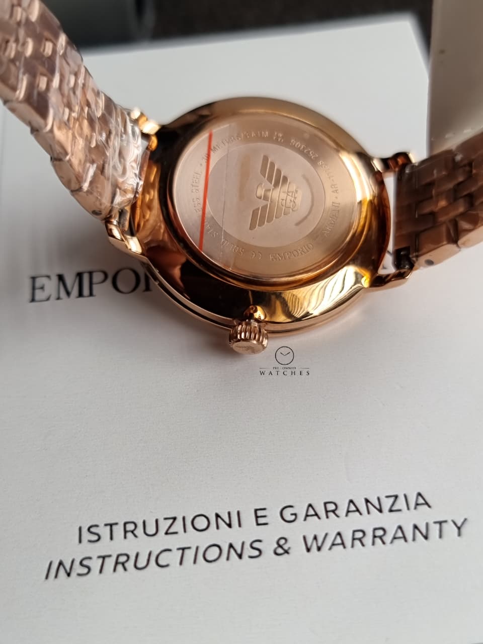 Emporio Armani Women’s Analog Stainless Steel Mother of pearl Dial 32mm Watch AR11158