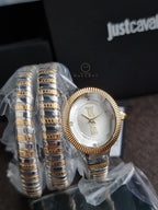 JUST CAVALLI  Signature Snake Quartz Silver Dial Women's Watch SKU: JC1L269M0055