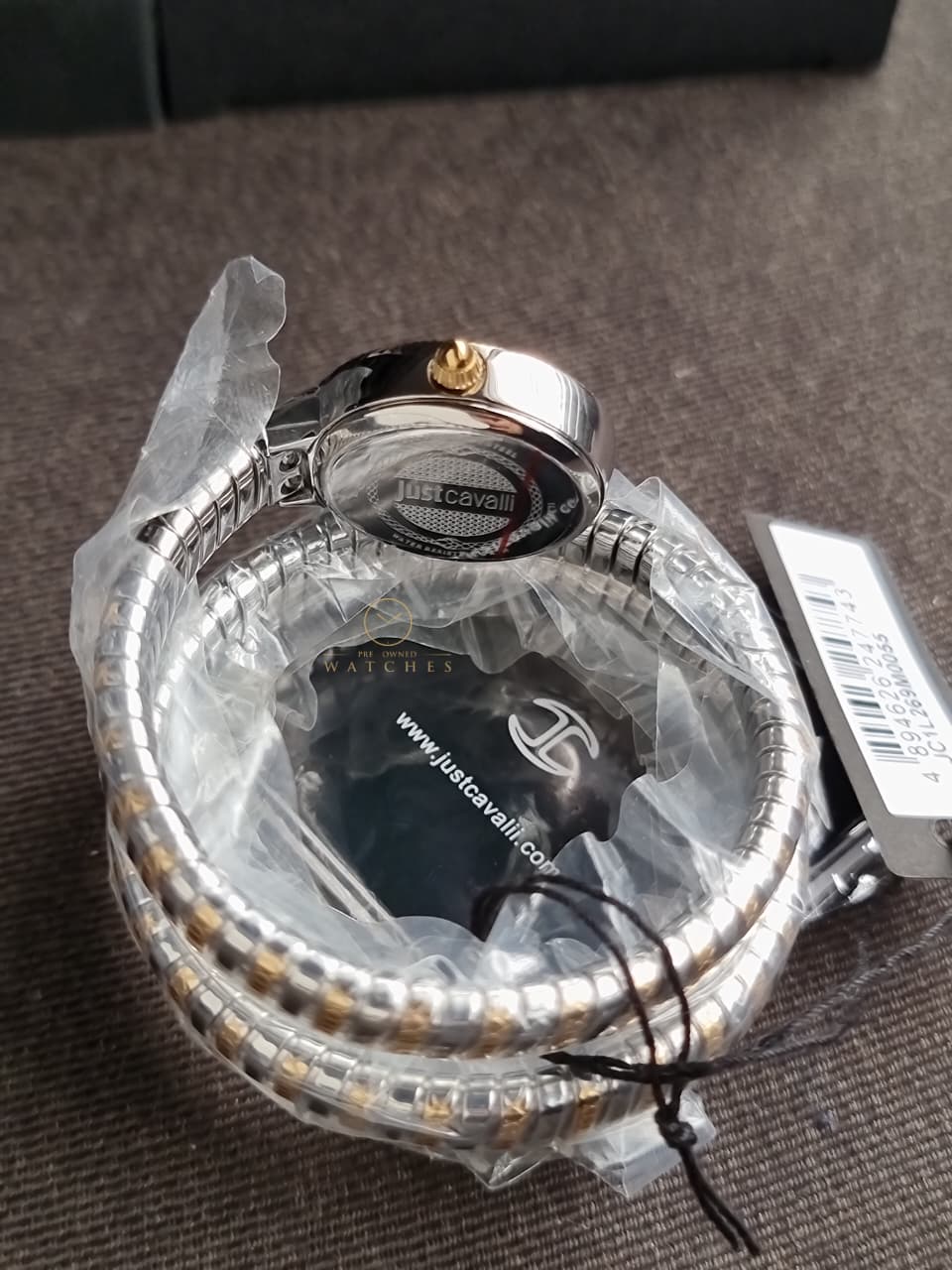 JUST CAVALLI  Signature Snake Quartz Silver Dial Women's Watch SKU: JC1L269M0055