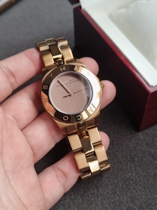 Marc by Marc Jacobs Women’s Quartz Copper Stainless Steel Shine Brown Dial 35mm Watch MBM3128 Hover Image