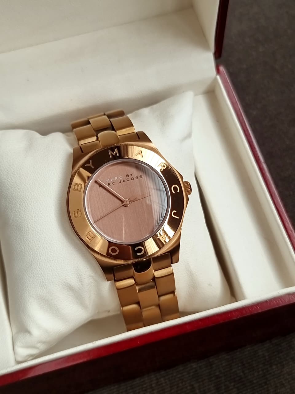Marc by Marc Jacobs Women’s Quartz Copper Stainless Steel Shine Brown Dial 35mm Watch MBM3128