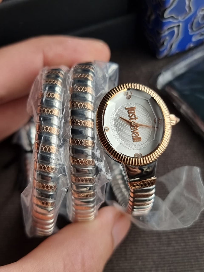 JUST CAVALLI JC1L268M0065 WOMEN ANALOG WATCH | GOLD STAINLESS STEEL STRAP | BLACK DIAL | QUARTZ Hover Image