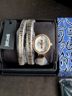 JUST CAVALLI JC1L268M0065 WOMEN ANALOG WATCH | GOLD STAINLESS STEEL STRAP | BLACK DIAL | QUARTZ