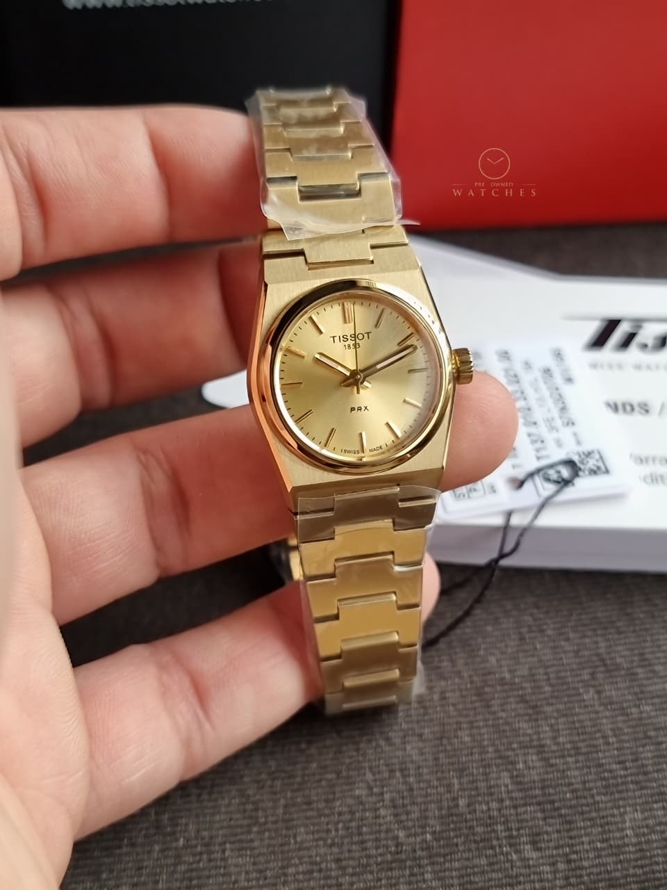 PRX Quartz Champagne Dial Yellow Gold PVD Steel Women's Watch T137.010.33.021.00