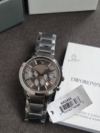 Emporio Armani Men’s Quartz Stainless Steel Grey Dial 43mm Watch AR2454