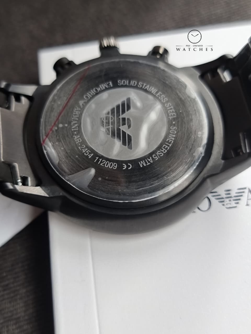 Emporio Armani Men’s Quartz Stainless Steel Grey Dial 43mm Watch AR2454