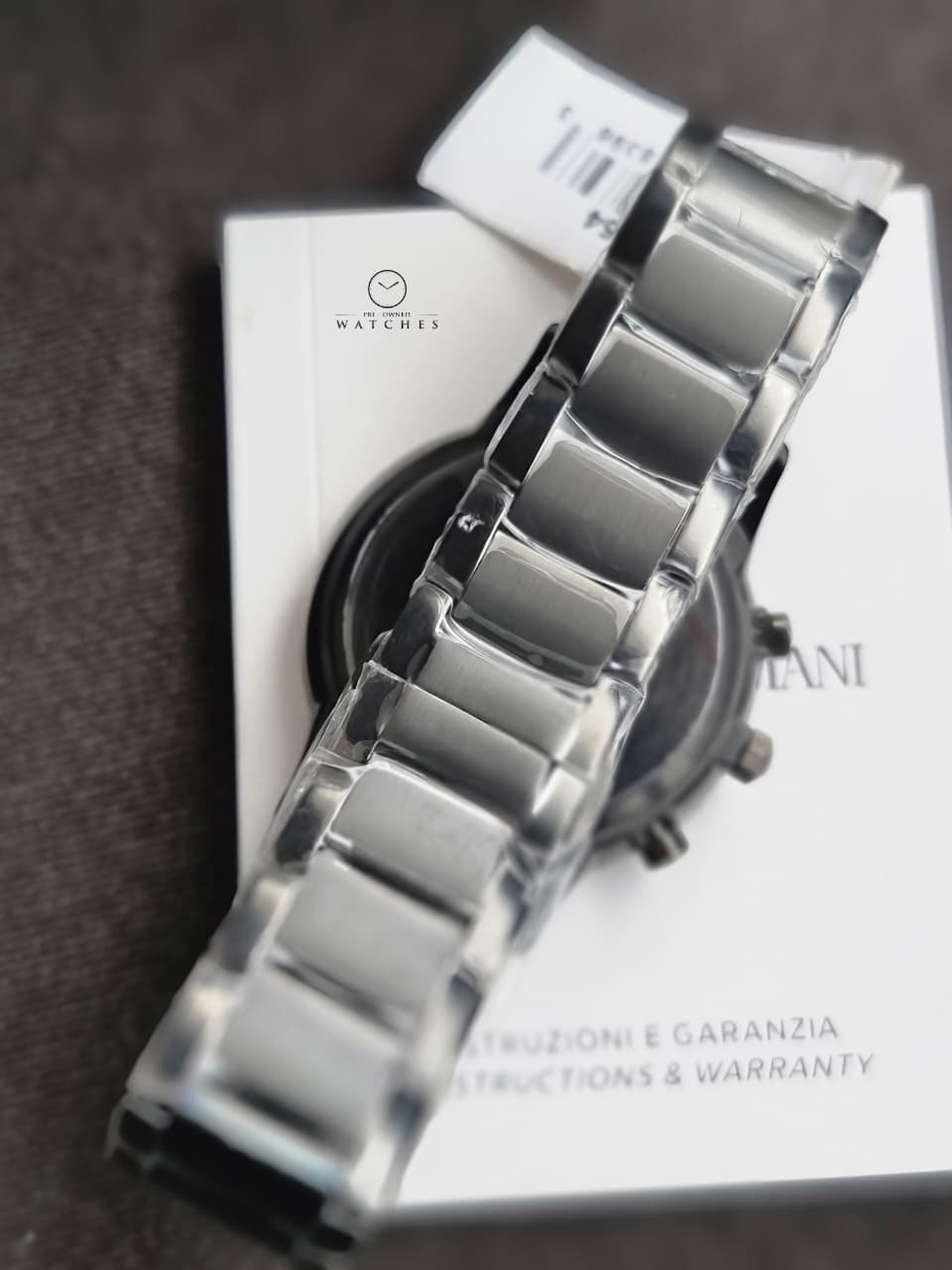 Emporio Armani Men’s Quartz Stainless Steel Grey Dial 43mm Watch AR2454