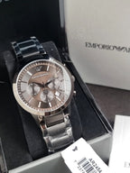 Emporio Armani Men’s Quartz Stainless Steel Grey Dial 43mm Watch AR2454