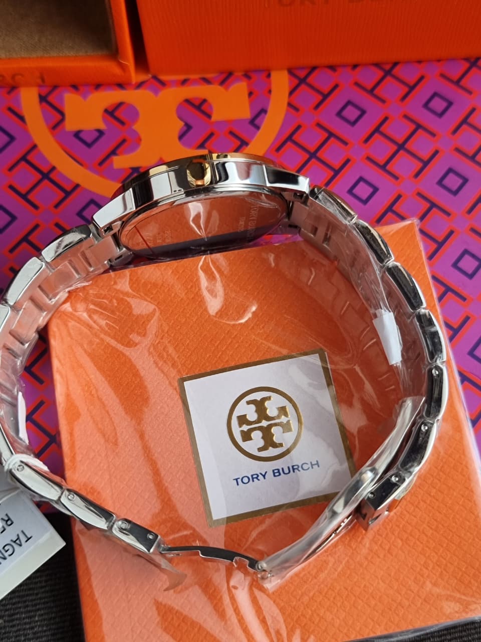 Tory Burch Gigi Stainless Steel Watch Two-Tone Silver/Gold One Size, Two-Tone Silver/Gold, One Size, Gigi Stainless Steel Watch